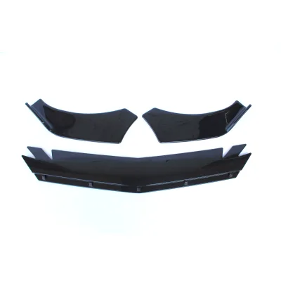 DTOUCH Car Front Bumper Lip Universal Thickened Double-layer Carbon Fiber Looks Colorful Front Lip Adjustable Front Lip Body Kit