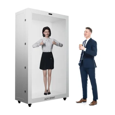 86 Inch Showcase Indoor FHD Custom 4K Transparent Monitor Lcd Display Screen AI Digital Human Interactive Screen