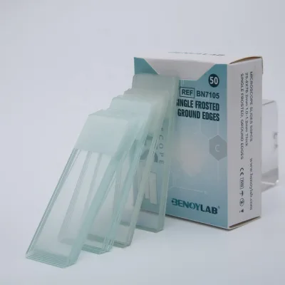 Custom Clear Glass Microscope Slides 7105 Glass Thermo Frosted Prepared Microscope Slides White Frosted Slides