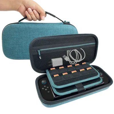 Waterproof Portable EVA Hard Case for Slim Switch 2 with Mesh Accessory Pocket