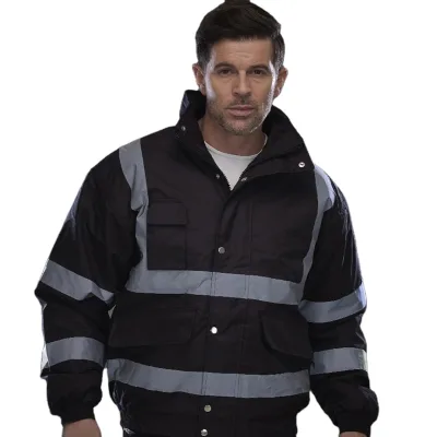HBC Custom Logo Multi-Pocket 300d Oxford Fabric Long Sleeve Hi Vis Waterproof Safety Reflective Jackets