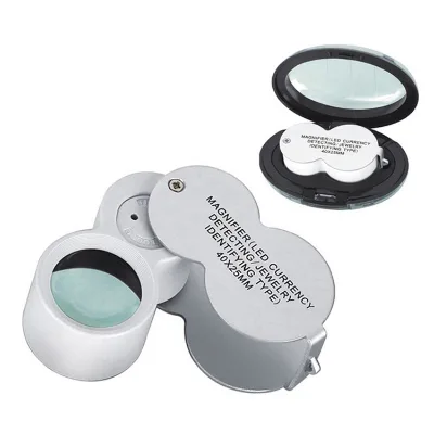 Custom 40X Illuminated Jewelers Eye Loupe Magnifier Foldable LED Light Magnifying Glasses for Gems Jewelry
