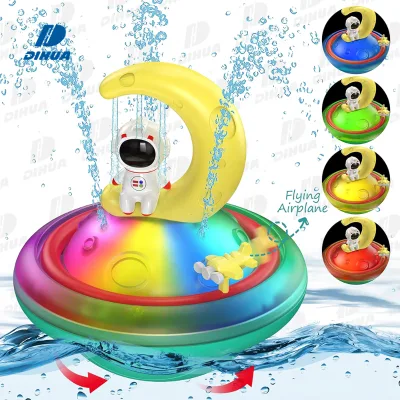 Spray Water Rotation Baby Light up Bath Toys, Automatic Sprinkler Shower Toys with LED, Bathtub Pool Bath Toys for Toddlers