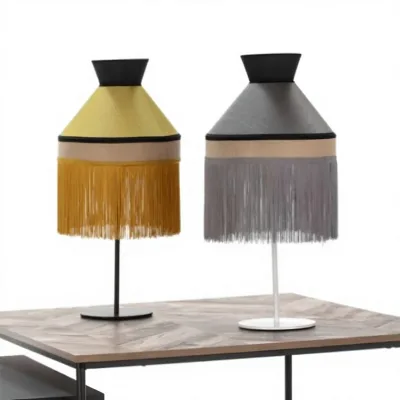 Tassel Fabric Table Lamp, Study Room Tea Room Ambient Decorative Lamp, Dining Room Clubhouse Floor Lamp