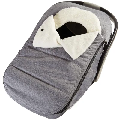Comfortable Carseat Cover Fleece Infant Carseat Canopy Cozy Infant Carrier Cover Baby Warm Car Seat Cover for Winter