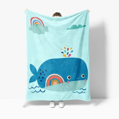 High Quality Custom Style Soft Custom Flannel Fleece Blanket Microfiber for Travel