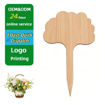 Customize  Wood Plant Labels Herb Seed Eco Biodegradable Waterproof Reusable Bulk Labels for Greenhouse Garden Nursery Stake