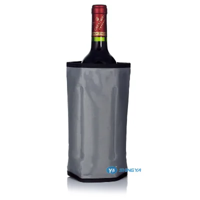 Polyester Wine Cooler Bag Tote Wine Cup Holder  Cold Cup Holder Wine Cooler Bag with Gel Inside