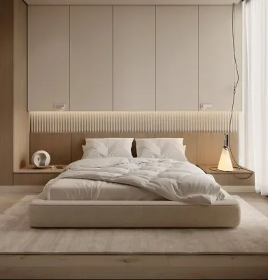 Adjustable Decorative Wood Veneer for Bedroom Living Room Hotel Villa Simple Style Background Parapet Application Also Apartment