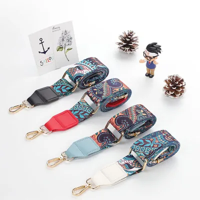 Vintage Inspired 38CM Wide Cotton Nylon Shoulder Strap for Messenger Crossbody Bags Adjustable Handbag Replacement Belt Women