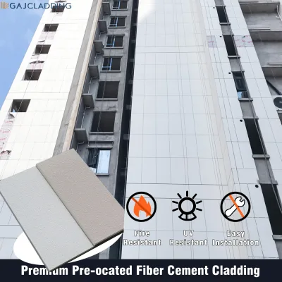 Eco-Friendly Low Maintenance Siding Weatherproof Granular Textured Fiber Cement Siding Fiber Cement Boards for Apartments