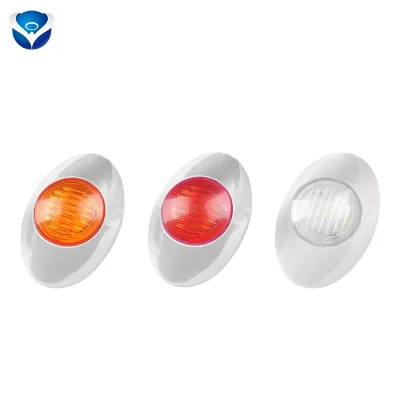 3'' Oval Freightliner Trailer Truck Side Marker Lights Amber LED Clearance Light