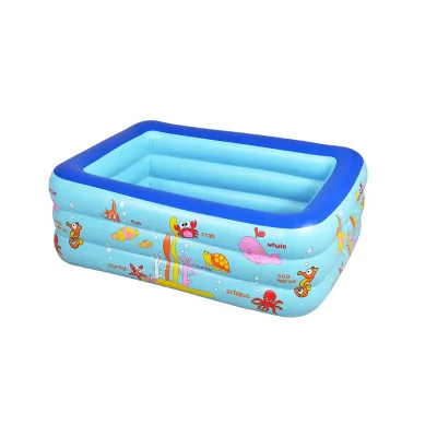 Rectangle PVC Large Size Inflatable Pool Factory New Design Outdoor Ground Swimming Pool for Kids Adults
