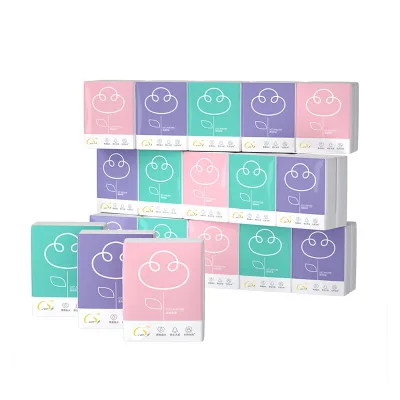 OEM High Quality Pocket Size Face Tissue Cute 2 Ply Handkerchief Virgin Pulp Bamboo Pocket Tissue Paper