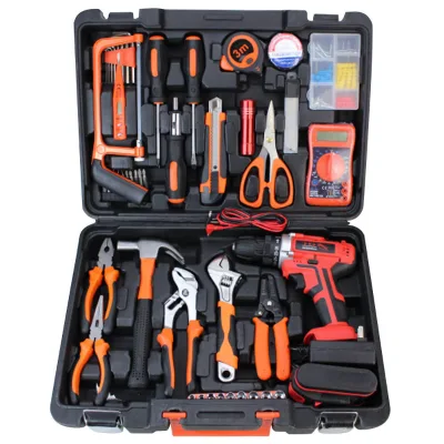 Electrician Woodworking Multi-functional Hardware Repair Tool Set Household Electric Drill Tool Set