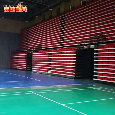 Hong Kang Wholesale Portable Stadium Grandstand Seating Indoor Telescopic Bleachers with Soft Seating