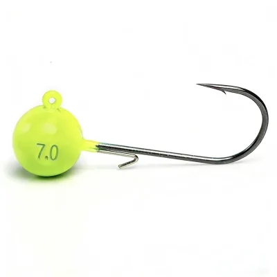Paintable Tungsten Jig Heads Fishhook for Lure Fishing Tungsten Football Jig Head Round Ball Jig Head Bass Pike Carp