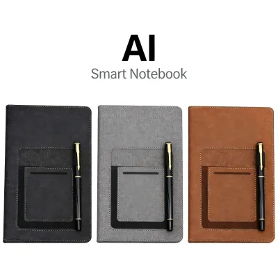 Trending New Product Ideas Education Christmas Business Customized A5 PU Leather Power Bank Notebooks with Pen sets