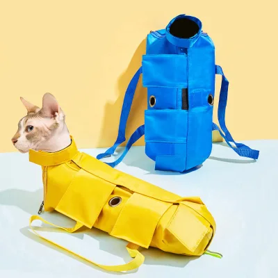 Cat Bag Pet Carrier Pet Cat's Restraint Bag for Claw Care Nail Trimming Anti-Scratching Grooming Bag for Cats Medical Examinatio