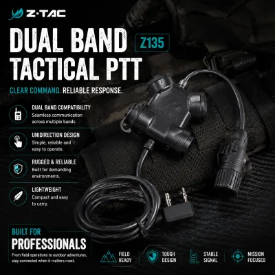 Z-TAC SILYNX CLARUS Tactical Hearing Protection Headset Adapter for Walkie Talkie Radio Z130 PTT