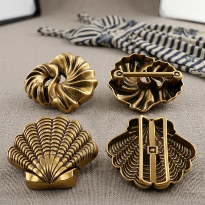 Luxury Custom Logo Irregular Decoration Buckle Shoulder Connector Zinc Alloy Metal Back Buckle for Women Coat Dress Bikini