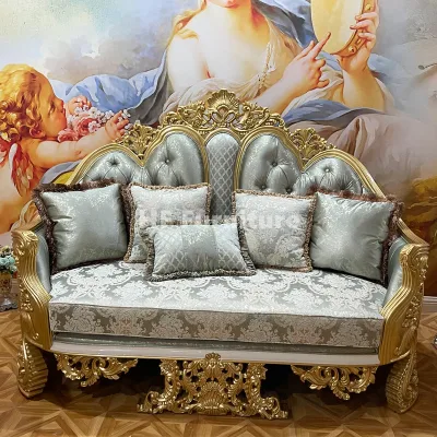 Classic Design Wood Furniture Sofa Set Luxury Living Room Turkish Sofas for Home Luxury