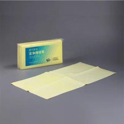 Custom Brand Colorful Reusable Household Wipes Cloth Yellow Fold Food Service Industrial Dry Cleaning Wipes