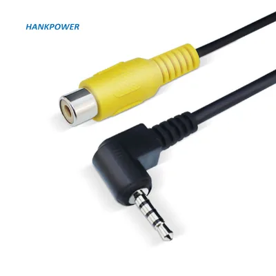 Audio Adapter Stereo 4 Cores 2.5 MM Right Angle Male to RCA Female Car Audio Cable