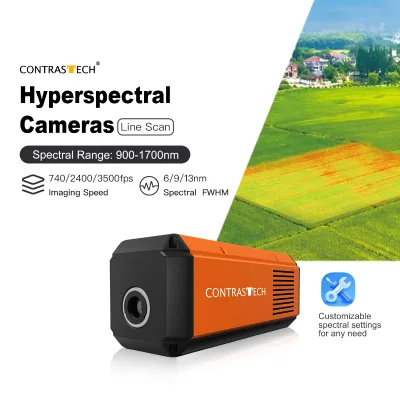 640p 25μm Slit Width 3500fps 13nm Spectrum FWHM CameraLink 900-1700nm SWIR Hyperspectral Camera for Nuts Detection