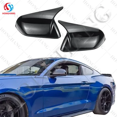Chaoshenghang Auto Spare Parts Side Window Shutters Carbon Fiber Mustang Mirror Corver for Mustang Accessories 15-21