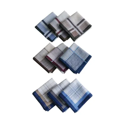 40cm Business Yarn Dyed Satin Cotton Handkerchiefs