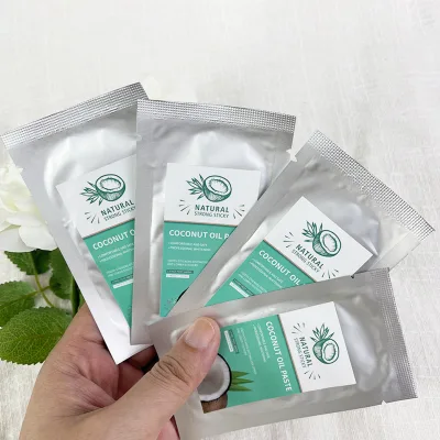 Custom Popular Coconut Oil Teeth Whitening Strips Organic Vegan Cleaning Tartar Coconut Flavor Whitening Teeth Patch