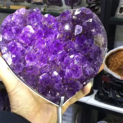 Wholesale Amethyst Heart Used for Decoration and Gifts