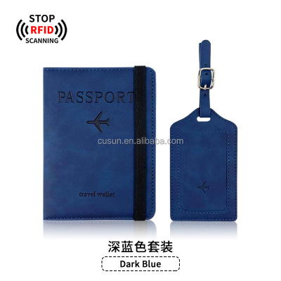 High Quality Family RFID Passport Wallet Holder Passport Holder and Luggage Tag Travel Wallet