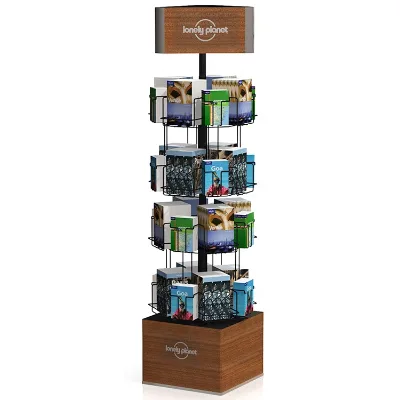 Custom Logo Branded for Wood Freestanding Rotating Display Stand Multilayer Solution for Garment Displays Centroyal