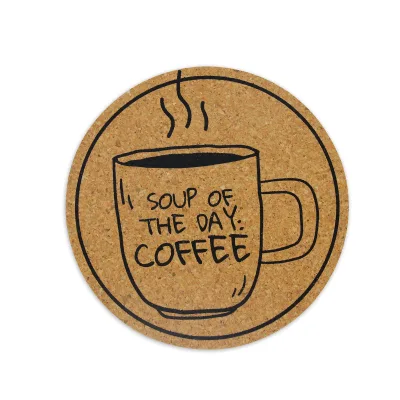 Customized Logo Deep Cork Coasters Sustainable Durable Table Drink Holder Sustainable Durable Drink Cork Placemat