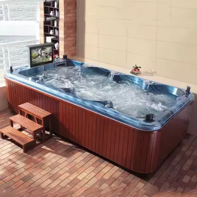 Large Size 8 Person Family Sex Massage Hot Tub With Video Tv 1080p hd
