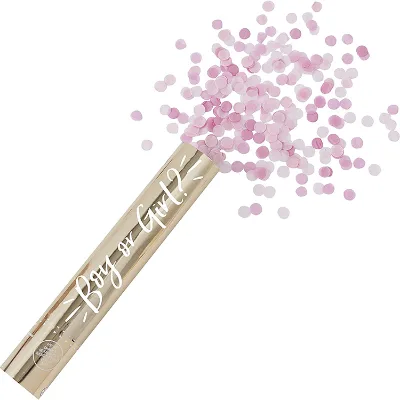 Handheld Compressed air Metal Golden Wedding Gender Reveal Confetti Cannon Popper Shooter
