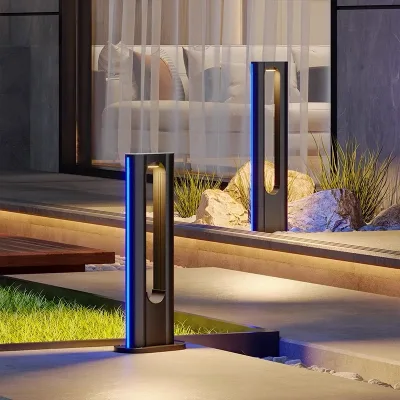 110V 220V Modern IP65 Waterproof Column Guard Light Side Light Strip Illuminated Outdoor Garden LED Lawn Light Landscape Channel