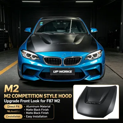 Aluminum Hood Scoop F22 F23 F87 Boonet New Condition Auto Exterior Engine Hood for F20 F22 F87 Competition M2 CS Hood
