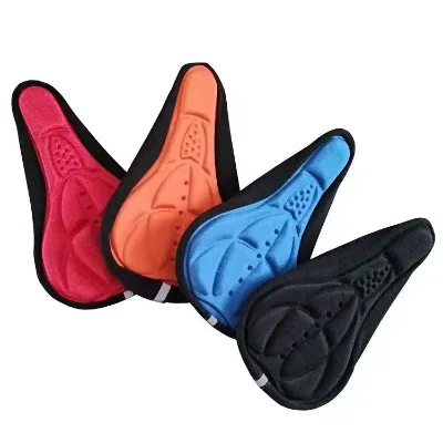 Durable Universal Bicycle Saddle Cover Non-Slip Shock Absorbing Seat for Road Bikes and MTB Made of Polyester