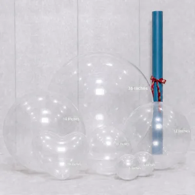 Wholesale Clear Transparent Latex Balloons Bulk 5 10 12 18 36 Inch Assorted Sizes Standard Clear Balloons