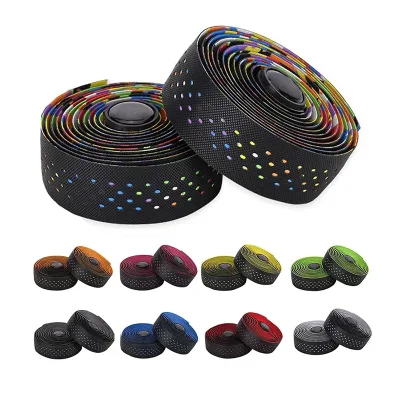 Custom High Quality Cycling Road Bike Grips Bar Tape Soft Shockproof EVA PU Bicycle Handlebar Tape with 2 Bar Plug
