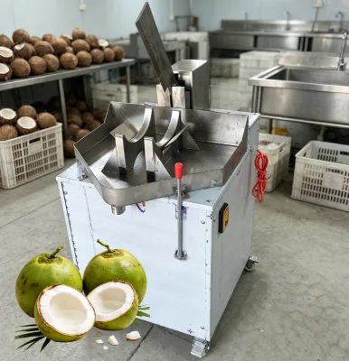 Hot Item High Speed Commercial Coconut Half Cutting Machine Low Failure Rate Cutter Device for Bulk Coconut Processing