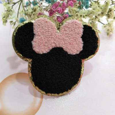 Wholesale High Quality Chenille Badges Iron on Patches Mouse Patch Accept Custom Designs