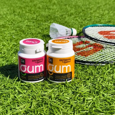 Energy and Focus Chewing Gum with Caffeine L-theanine B6 B12 Cinnamon Flavor for Brain Boost and Alertness Certified