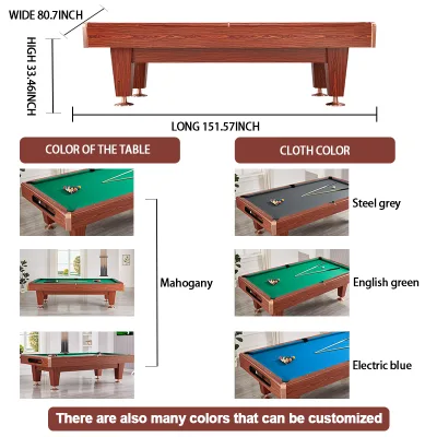 Bojue 9ft Customizable Luxury Folding Pool Table Durable Solid Wood Indoor Use Includes Cue Wooden Case