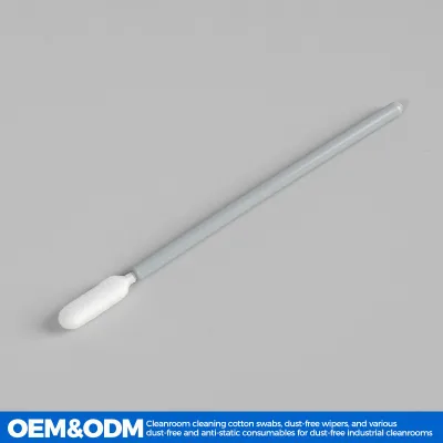 Factory Direct Supply 100 Counts Micro Head Foam Swab with Grey Color Handle Electronics Slot Clean