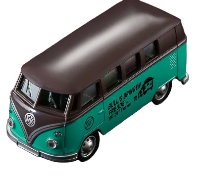 1:32 Classical Bus Alloy Car Model Diecast Cake Baking Alloy Car Decoration