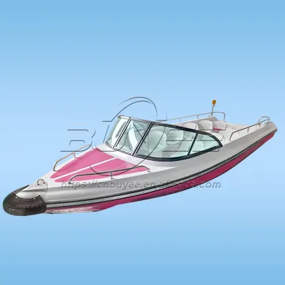 Best Selling Big Fiberglass Boat Direct Manufacturer 19Ft/5.8m Sport Yacht Customized Lake Sport Racing Boats Luxury Boat